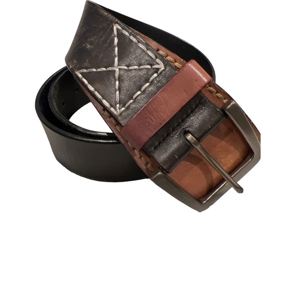 Vintage ARMANI JEANS LEATHER MEN’S BELT - Picture 1 of 12
